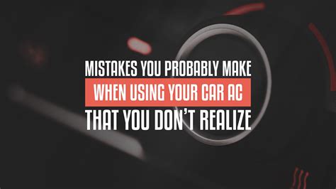 Mistakes To Avoid When Repairing Vehicle Air Conditioning